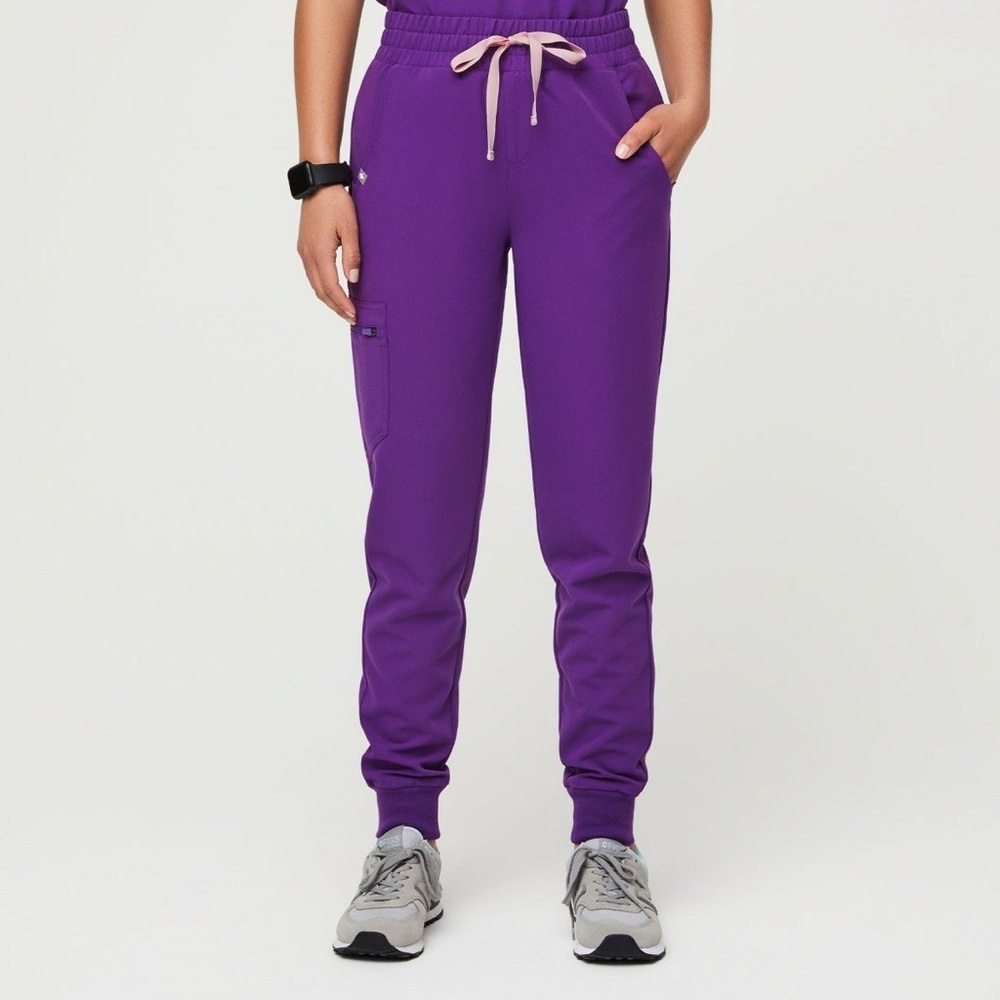 FIGS Zamora High Waisted Jogger Scrub Pants XXS Petite Magic Purple